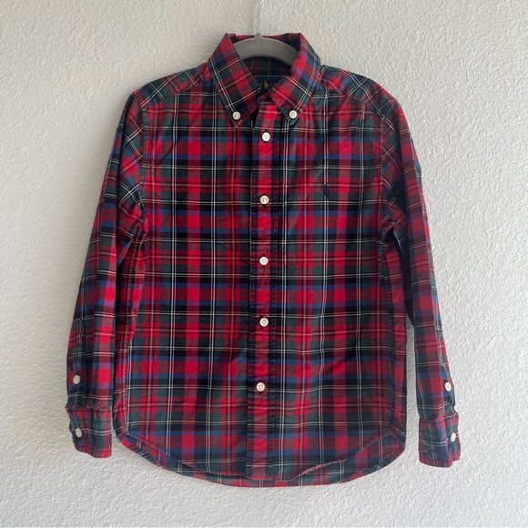 Ralph Lauren Other - Ralph Lauren boys tartan plaid holiday Christmas button down shirt